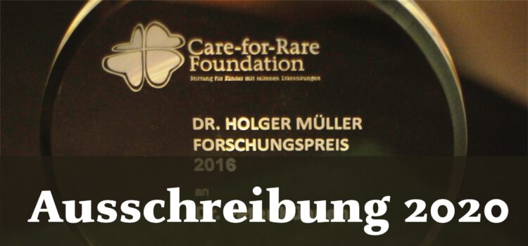 Ausschreibung: Dr. Holger Müller Preis 2020 Ausschreibung: Dr. Holger Müller Preis 2020