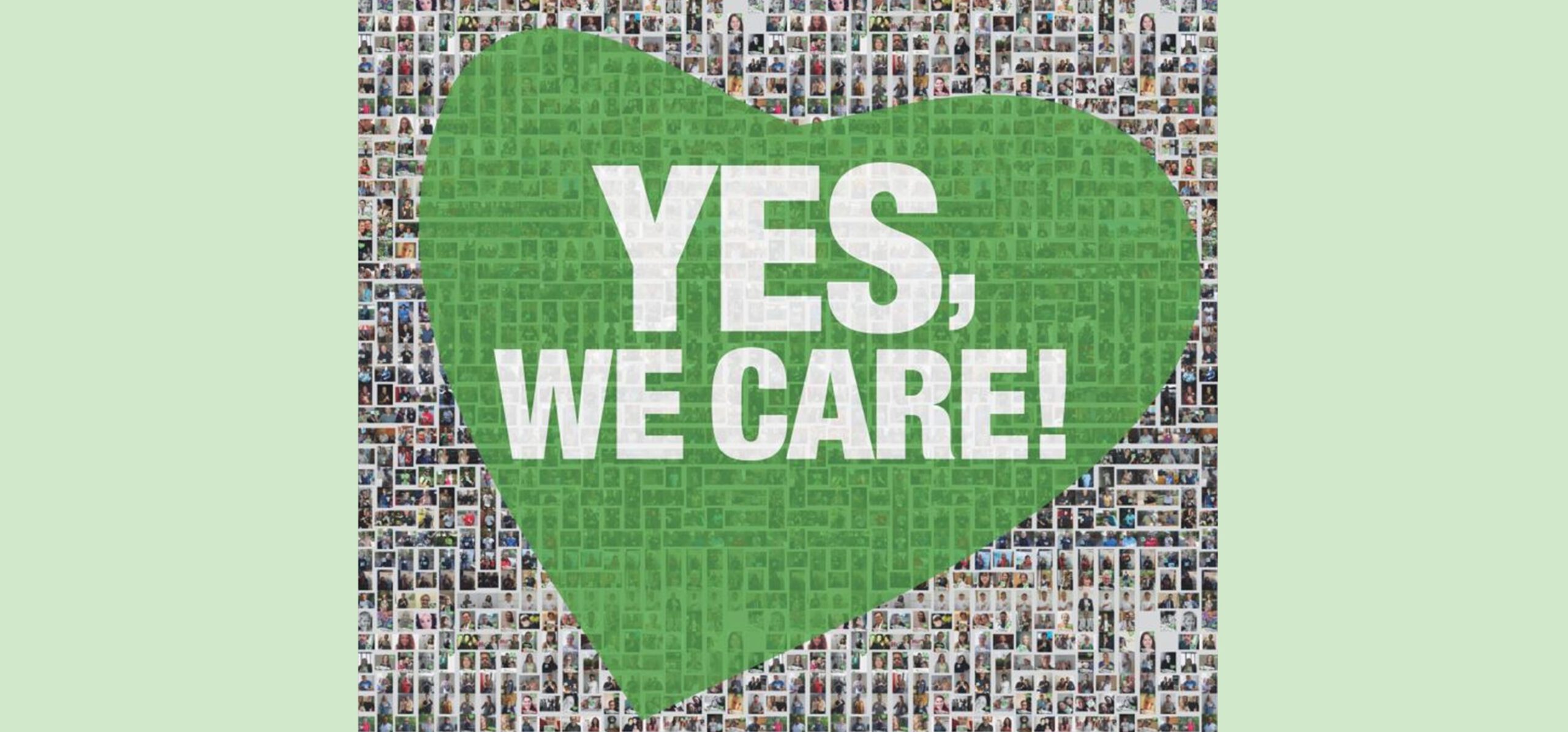 "YES, WE CARE!" sagt Danke!